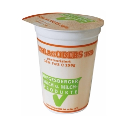 Hiegesberger Schlagobers 36% 250g 10 Becher