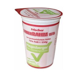 Hiegesberger Sauerrahm 15% 250g 10 Becher