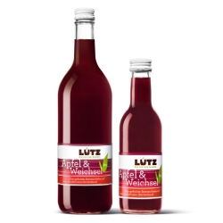 Bio Lutz Apfel-Weichselsaft 0,7l 6 Flaschen