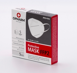 FFP2 Masken 5Stk. Karton, einzeln verpackt weiß